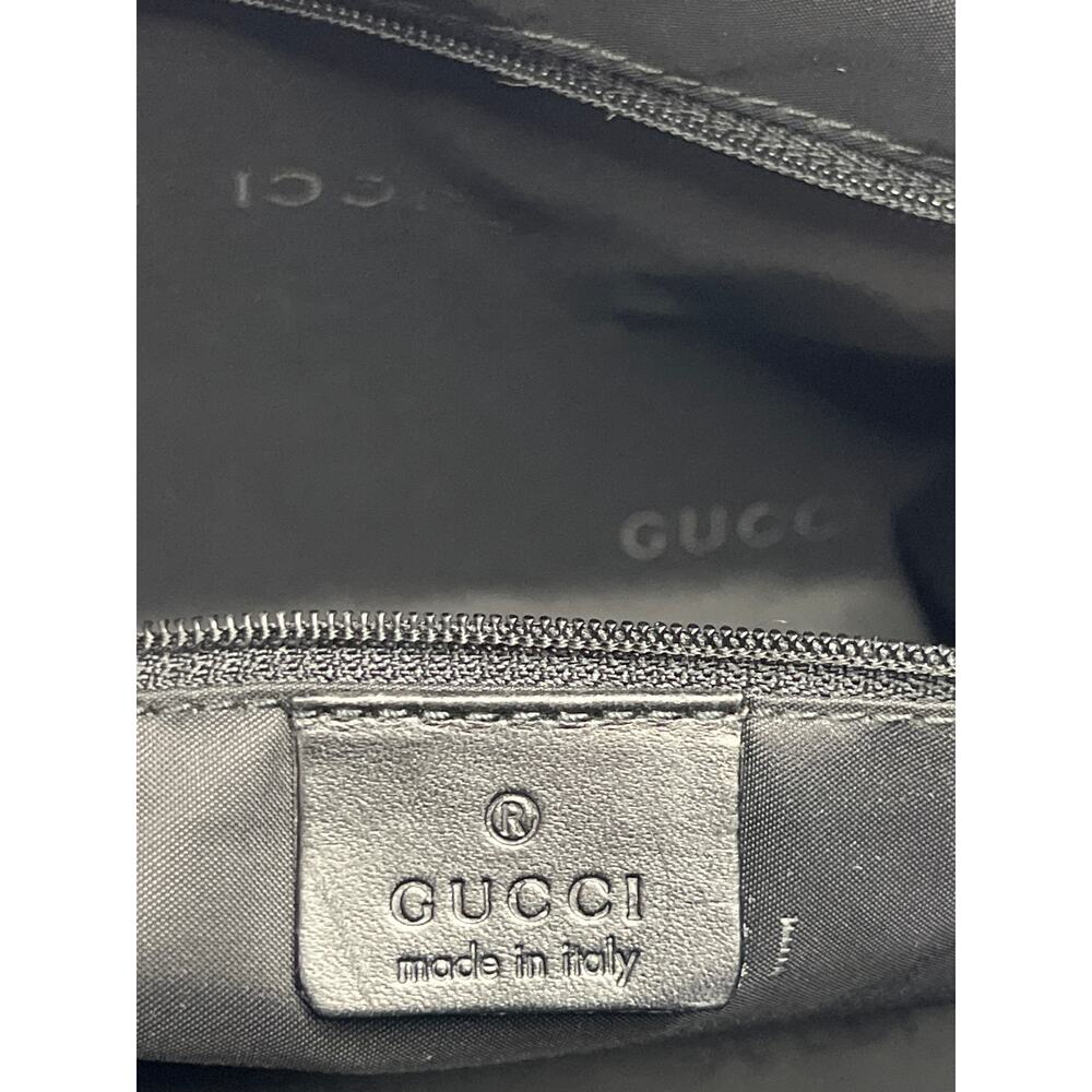 Gucci Black Nylon Microguccissima Top Handle Crossbody Bag 001 3700 Travel - Picture 6 of 16